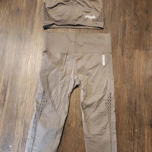 Gymshark Mauve Leggings And Bra Set